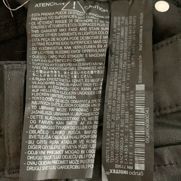 Zara Black flare jeans size 0 - Picture 3 of 4